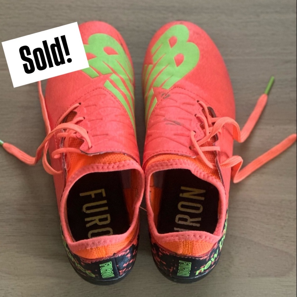 New Balance Bright Pink and Neon Green Cleats